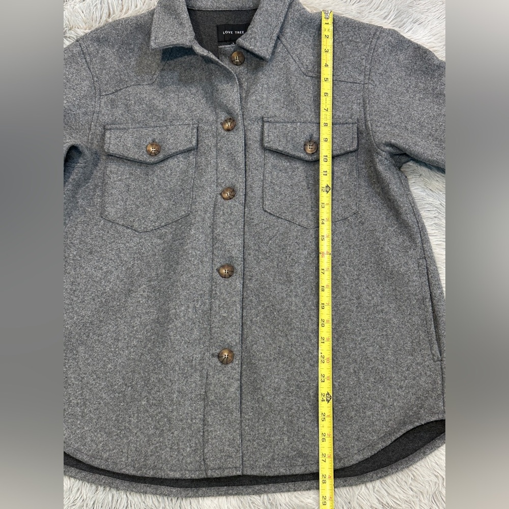 Love Tree Charcoal Gray Shacket - Picture 3 of 8